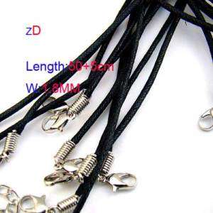 x3082 10pcs black Wax Line Clasp Lobster Necklace Cord  