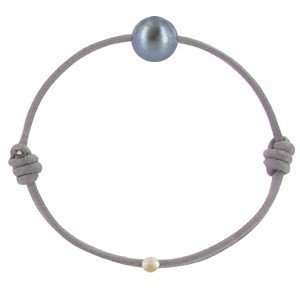  Les Poulettes Jewels   Dark Grey Cultured Pearl Bracelet 8 