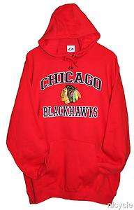 Chicago BLACKHAWKS NHL Heavier Weight Red MAJESTIC HOODIE XL  