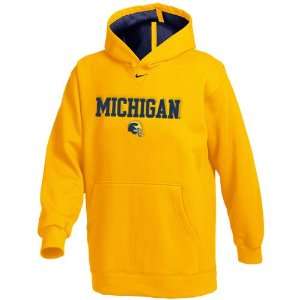  Nike Michigan Wolverines Maize Big Play Hoody Sweatshirt 