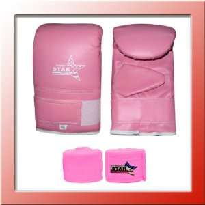  pink bag mitts boxing sparring punching training with free 