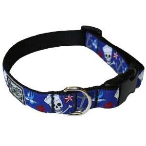   Inch Adjustable Dog Clip Collar , Sailor Tatts, X Small