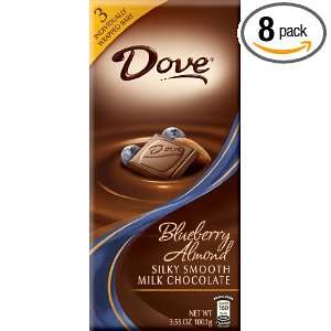 Dove Milk Chocolate Blueberry Almond Candy, 3.53 Ounce Packages (Pack 
