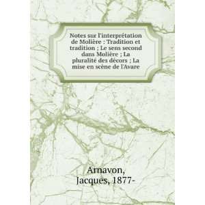  Notes sur linterprÃ©tation de MoliÃ¨re  Tradition et 