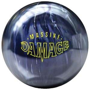   Massive Damage Navy/Silver Pearl Blem Bowling Ball 16 # X Out  