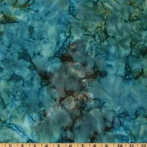  44 Wide Artisan Batiks: Aqua Spa Batik Sponged Pond 