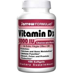  Vitamin D3 5000 IU 100 softgels: Health & Personal Care