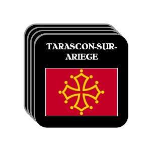 Midi Pyrenees   TARASCON SUR ARIEGE Set of 4 Mini Mousepad Coasters