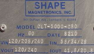 5KVA Shape Magnetronics Computer Line Tamer CLT 5000 CB  
