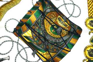 Authentic HERMES Carre Silk 35 Scarf Les Tambours by J.Metz  