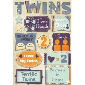 Karen Foster Design   Twins Collection   Cardstock Stickers   Terrific 