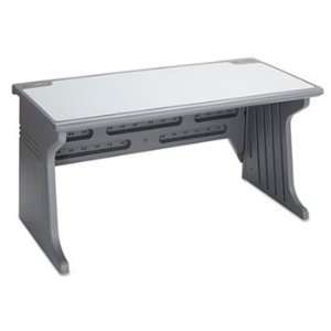   Workstation Desk, Resin, 60w x 28d x 30h, Charcoal