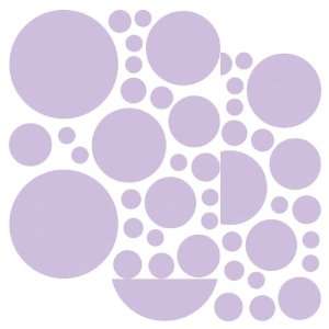  Light Purple Polka Dot Dry Rub Transfers: Baby