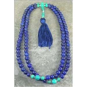  8mm Lapis & Turquoise Mala   108 Beads