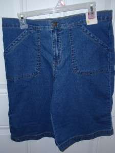   Stretch Denim Jeans Shorts  Sizes S M L 1X 2X 3X  Bobbie Brooks