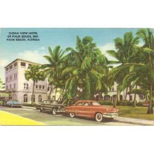   Vintage Postcard Ocean View Hotel Palm Beach Florida: Everything Else