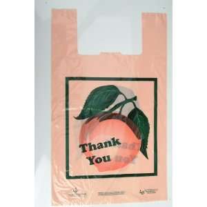   mil, Peach (Thank You) T shirt Plastic Shopping Bags, 13.6 cents/bag