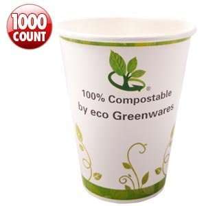   12 Oz Compostable PLA Paper Hot Cups 1000 Ct: Everything Else