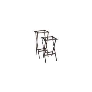   Contempo Hardwood Tray Stand, 38 in Tall, Black Finish