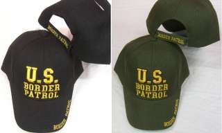 BLACK or GREEN US BORDER PATROL EMBROIDERED HAT usa agent officer ball 