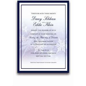  100 Rectangular Wedding Invitations   Snowflake Window 