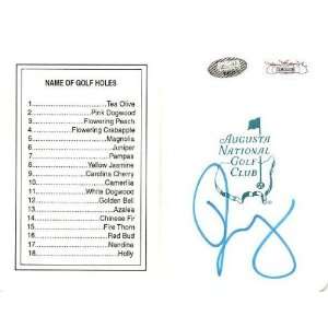  Rory McIlroy Autographed Masters Scorecard   JSA   Golf 