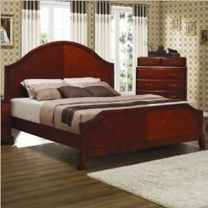 Gohman California King Panel Bed in Brown Finish: Home 