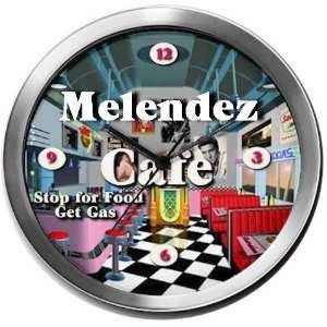  MELENDEZ 14 Inch Cafe Metal Clock Quartz Movement Kitchen 