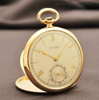   NARDIN LOCLE 18K SOLID YELLOW GOLD OPEN FACE SWISS POCKET WATCH  