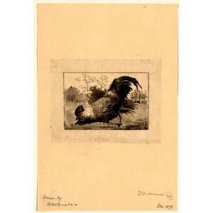  Japanese Print . Dom. Animals / drawn by Watanabe.