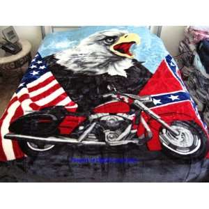  King Korean Mink Blanket Usa Confederate Eagle Bike: Home 
