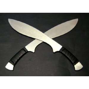  Aluminum Training Swords Kukri Knife Gurkha Pair Practice Sword 