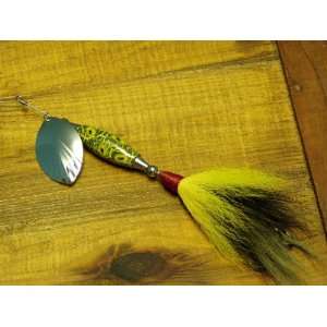  Muskie Bucktail Spinner   St. Clair Bait Co.   Crackle 