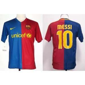  Barcelona 08/09 home # 10 Messi size L soccer jersey 