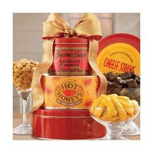 Hot n Honey Gourmet Snacks and Nuts Gift Tower  Grocery 