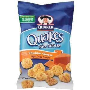 Quaker Quakes Rice Snacks Cheddar Cheese Grocery & Gourmet Food