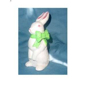  Porcelain Bunny Rabbit with Green Bow: Everything Else