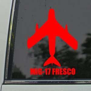  MiG 17 FRESCO Red Decal Military Soldier Window Red 