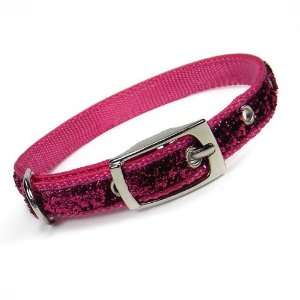  Hot Pink Sparkle Dog or Cat Collar 1/2 Width: Pet 