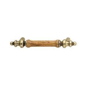    Pull   Regency Brass Pull with Oak Stained Center
