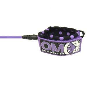  On A Mission 5.5 Super Comp Surfboard Leash in Purple 