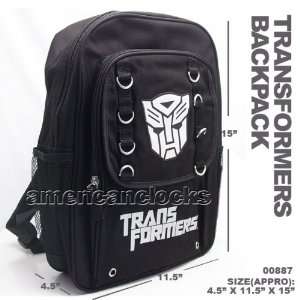  TRANSFORMERS LARGE BLACK BACKPACK WITH SILVER LOGO Toys & Games