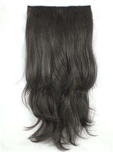 26 long Brown Straight Clip In Hair Extension Hairdo  