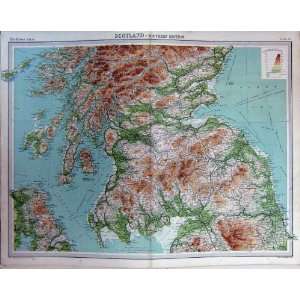   : Map Southern Scotland Arran Perth Islay Mull Firth: Home & Kitchen