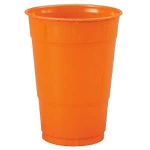  Sunkissed Orange 16 oz. Plastic Cups: Kitchen & Dining