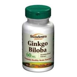  Sundown Ginkgo Biloba Tabs Standardized Extract 60mg 60 