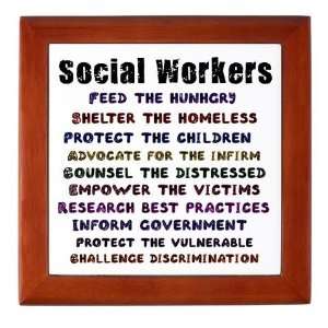  Social Workers Work School Keepsake Box by 