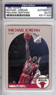 Michael Jordan Autographed Signed 1990 Hoops Card PSA/DNA #83171320 