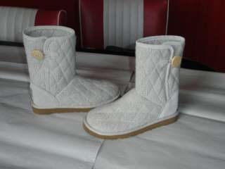   WOMENS UGG MOUNTAIN QUILTED SHORT BOOTS SIZE 5 6 STUCCO BEIGE $160