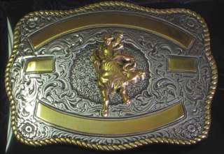   Buckle Silver Gold Rope Edge Bull Rider Bullrider by Crumrine  